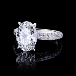 Silhouette 4.00ct Oval Diamond Engagement Ring