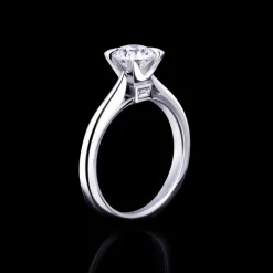 Silhouette 1.02ct Round Diamond Engagement Ring