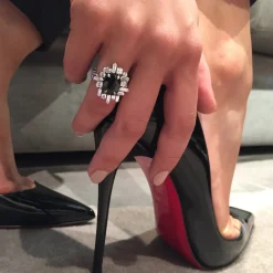Stella Diamond and Australian Black Sapphire Ring