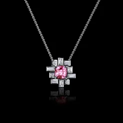 Stella Diamond Necklace (Pink Sapphire)