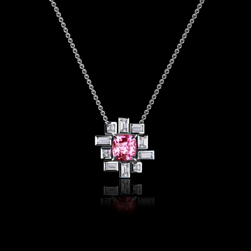 Stella Diamond Necklace (Pink Sapphire)