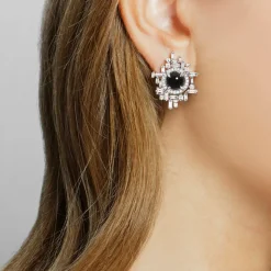 Stella Earrings (Diamonds and Australian Black Sapphires)