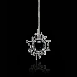Stella Necklace (Diamonds and Australian Black Sapphire)