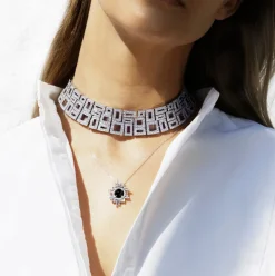 Stella Necklace (Diamonds and Australian Black Sapphire)